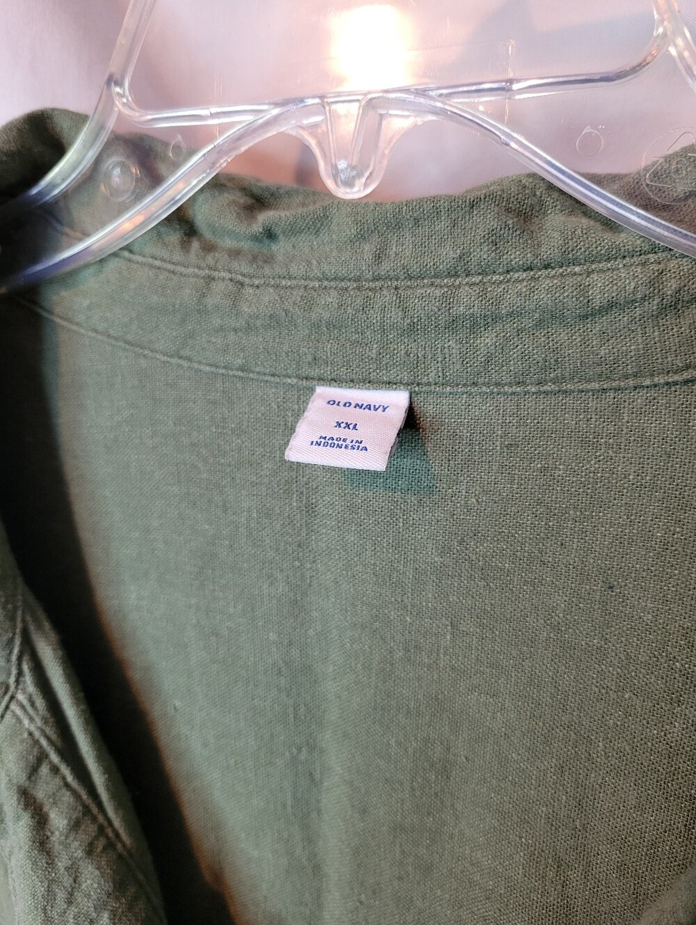 Old Navy Olive Green Long Sleeve Shirt Dress - Picture 5 of 11